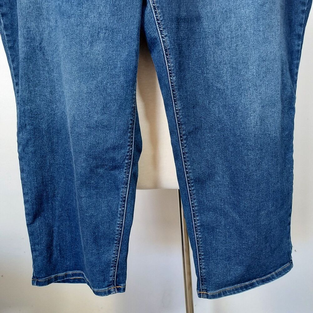 Terra & Sky Women's Plus Size 4X Blue Jean Denim Jegging Pull On Stretch - Picture 4 of 13